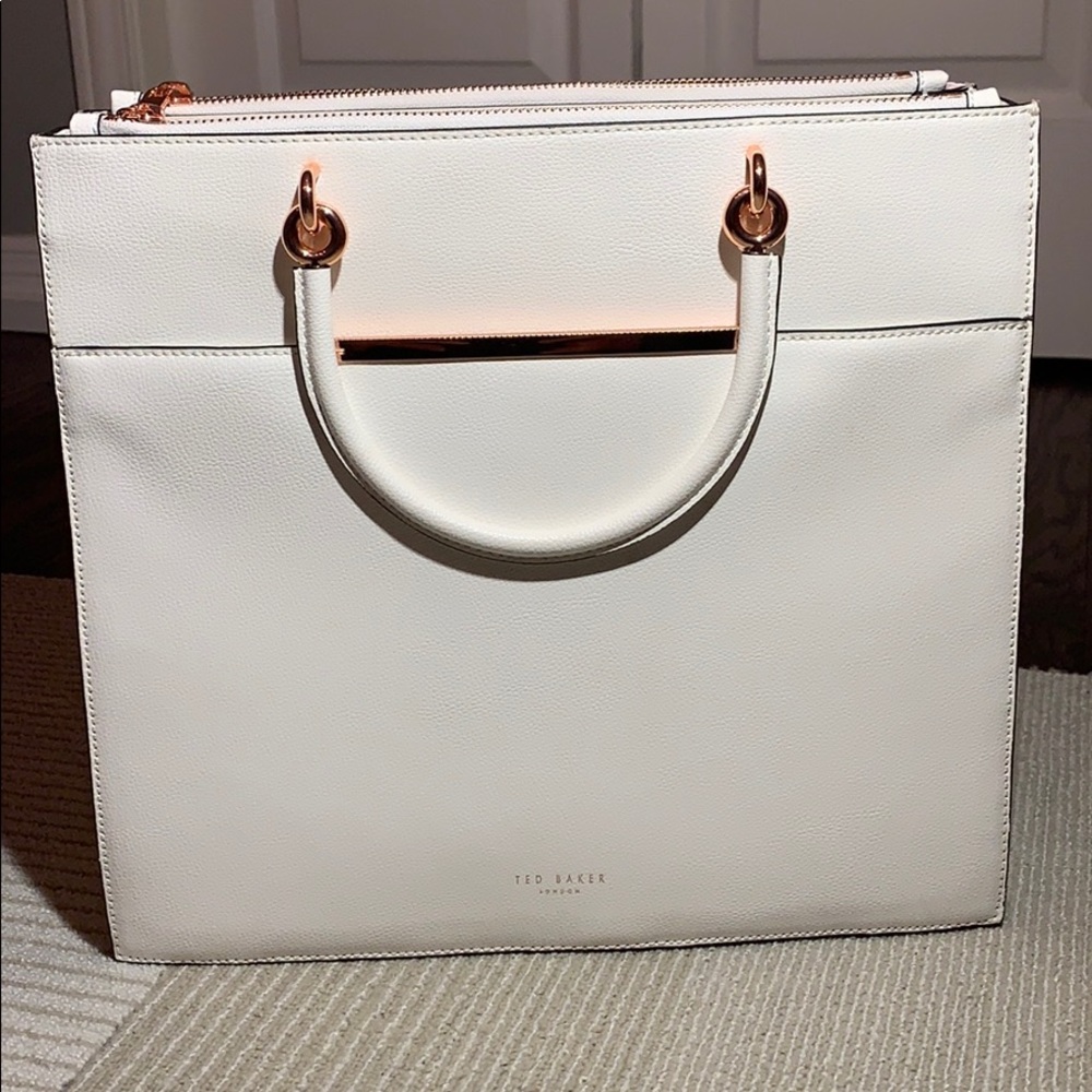 Ted Baker London white leather purse